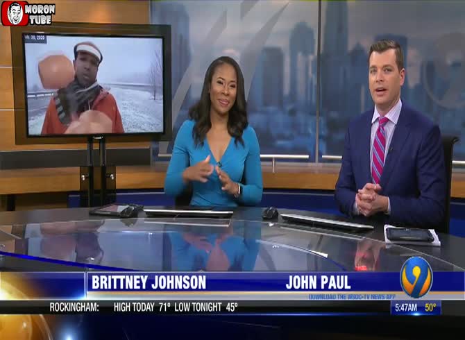 Video :Journalist awkwardly turns on Facebook filters in real time (North Carolina)